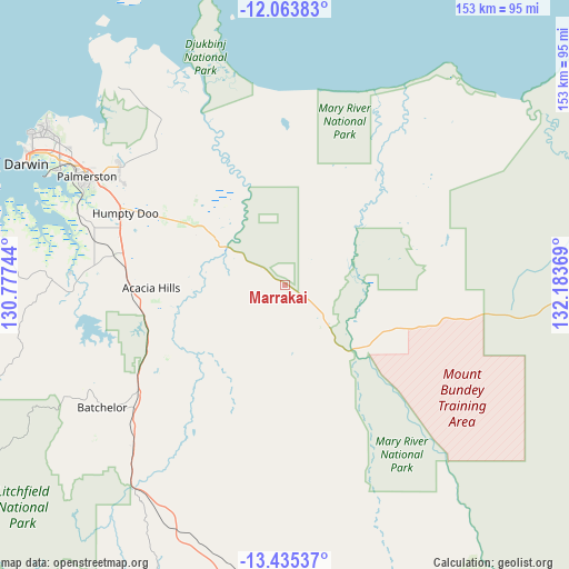 Marrakai on map