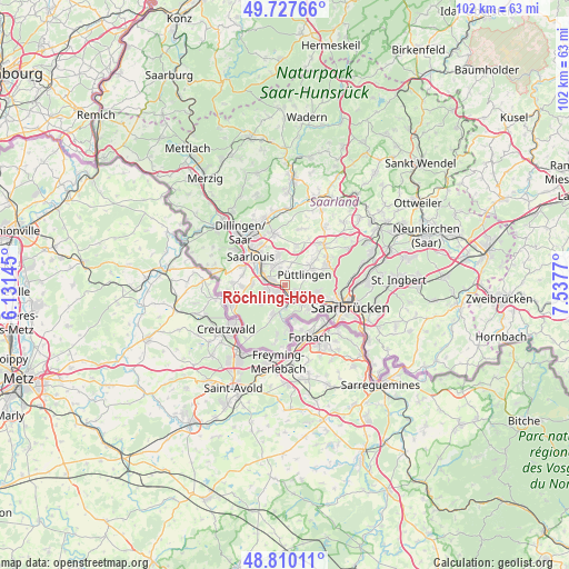 Röchling-Höhe on map