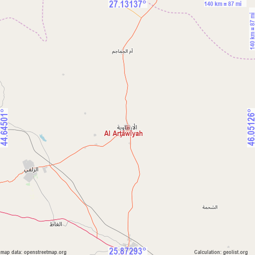 Al Arţāwīyah on map