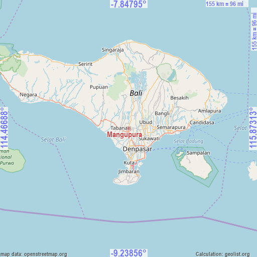 Mangupura on map
