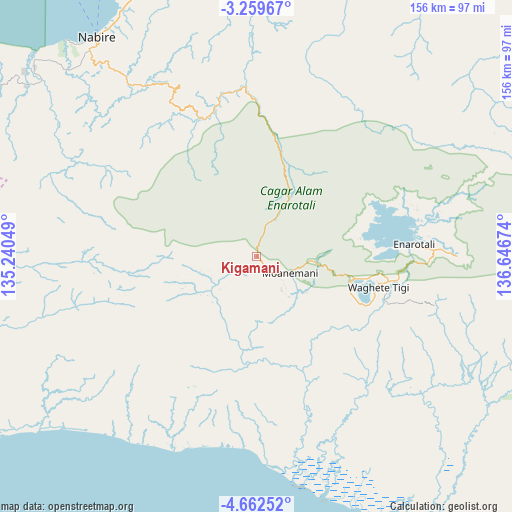 Kigamani on map