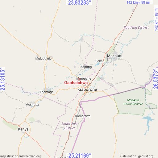 Gaphatshwe on map