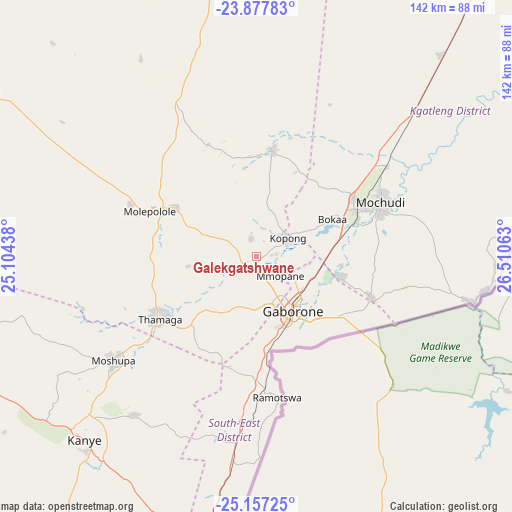 Galekgatshwane on map