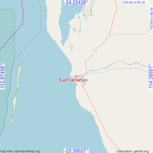 East Carnarvon on map