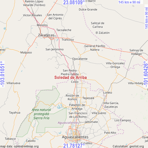 Soledad de Arriba on map