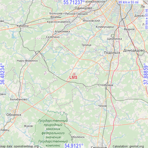 LMS on map