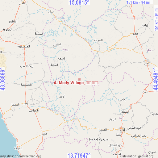 Al-Medy Village, قرية المدي on map