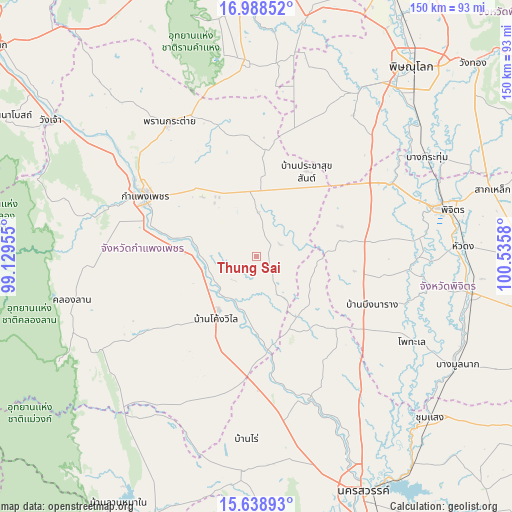 Thung Sai on map