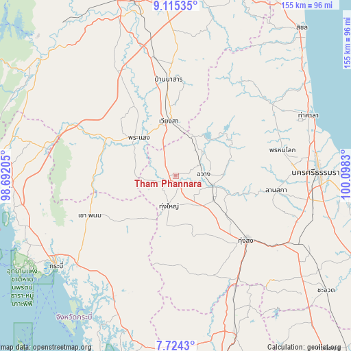 Tham Phannara on map