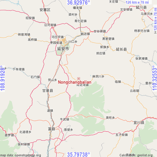 Nongchangbalian on map