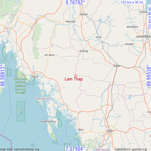 Lam Thap on map