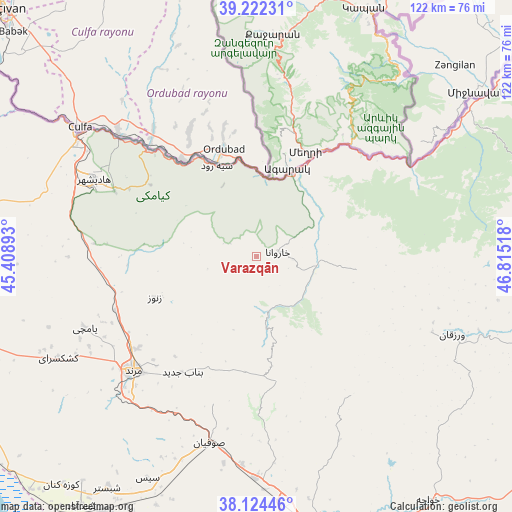 Varazqān on map