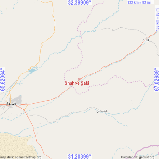 Shahr-e Şafā on map