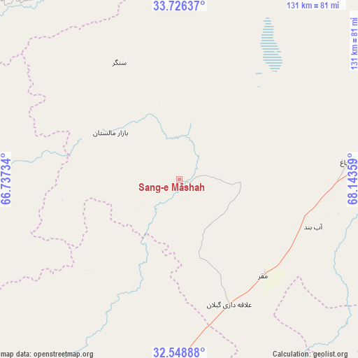Sang-e Māshah on map