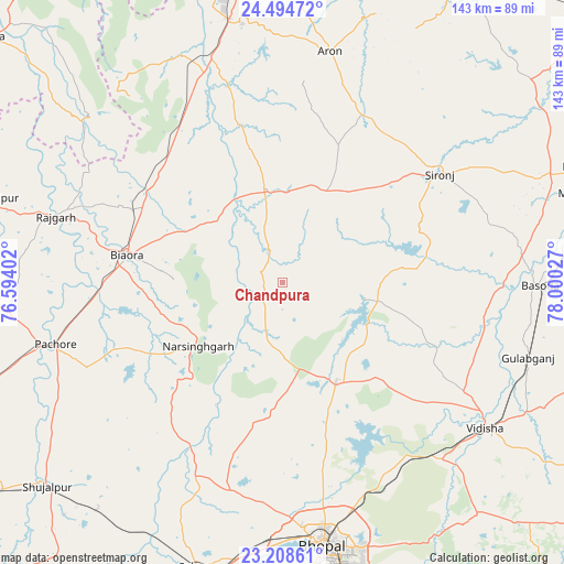 Chandpura on map