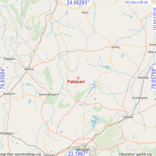 Patalpani on map