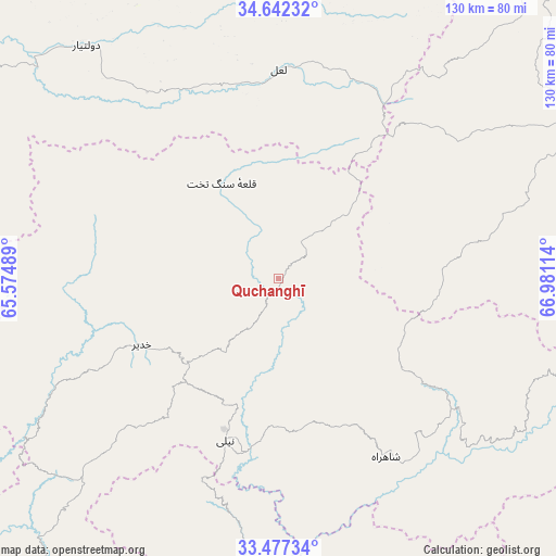 Quchanghī on map