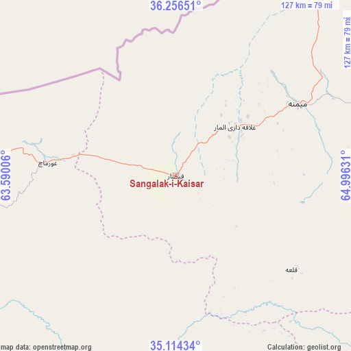 Sangalak-i-Kaisar on map