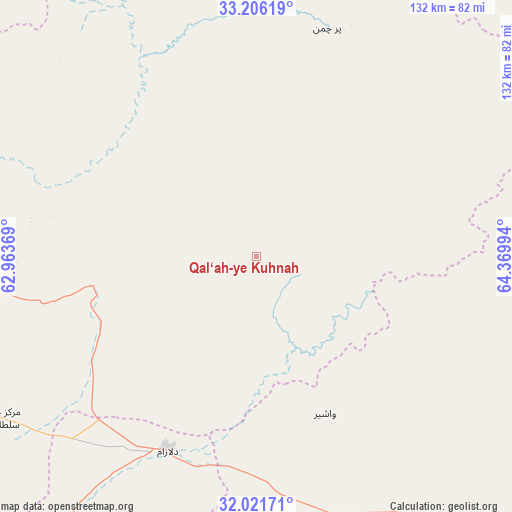 Qal‘ah-ye Kuhnah on map