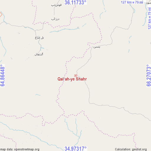 Qal‘ah-ye Shahr on map