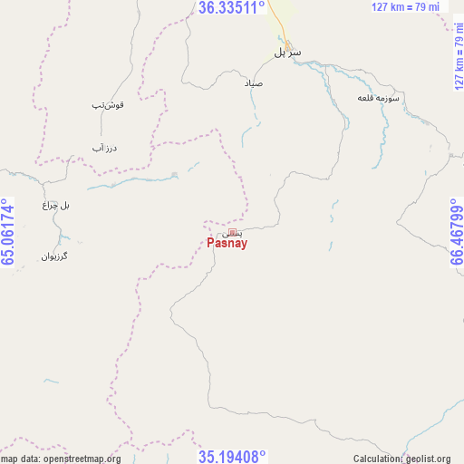 Pasnay on map