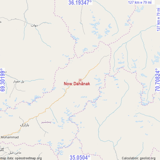 Now Dahānak on map