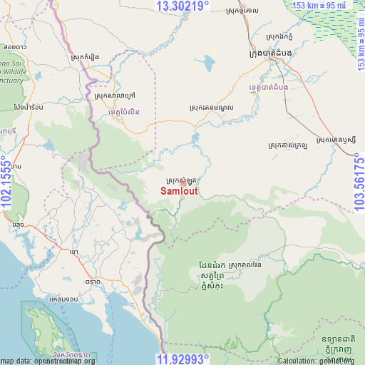 Samlout on map