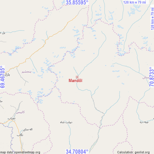 Mandōl on map