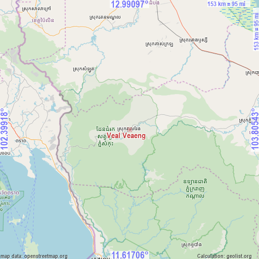 Veal Veaeng on map