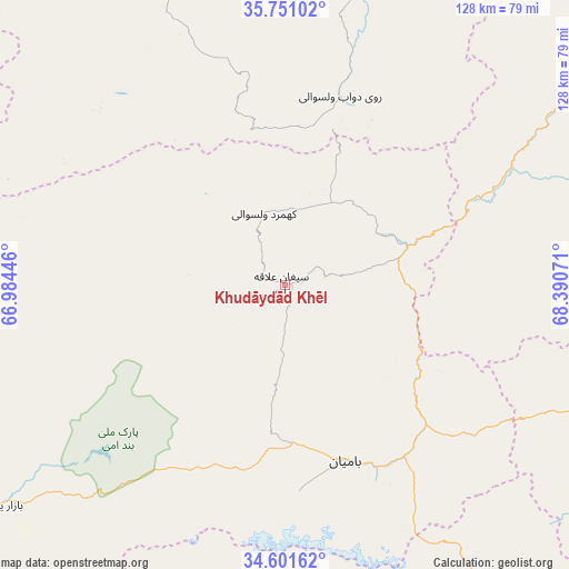 Khudāydād Khēl on map