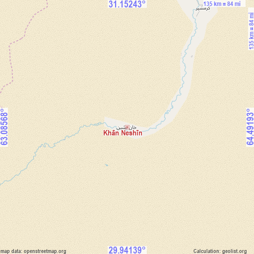 Khān Neshīn on map