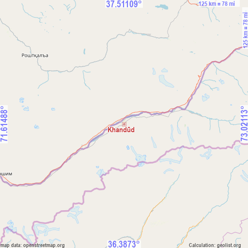 Khandūd on map