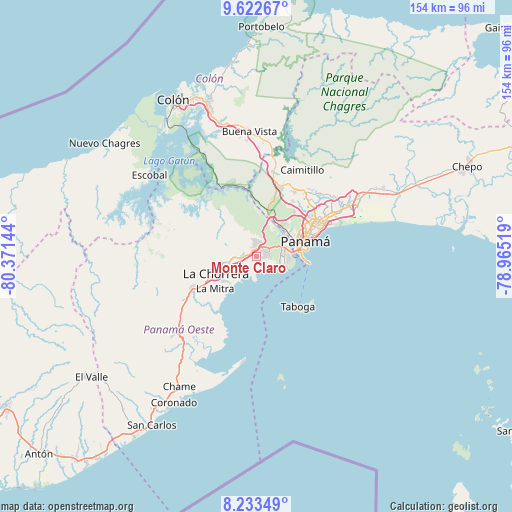 Monte Claro on map