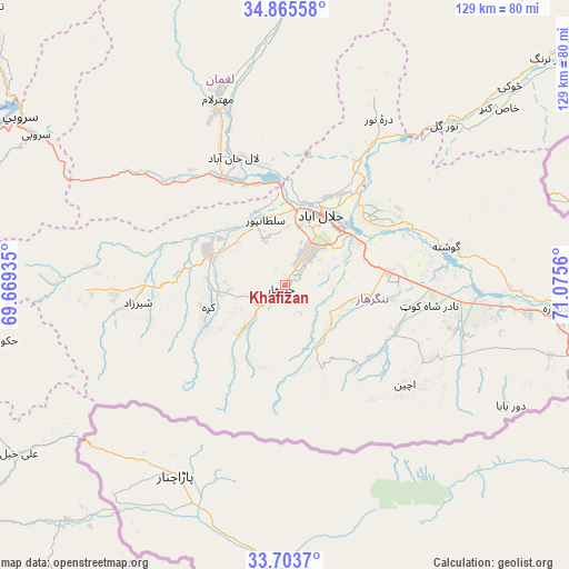 Khafizan on map