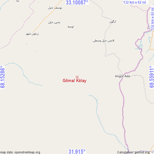 Gōmal Kêlay on map