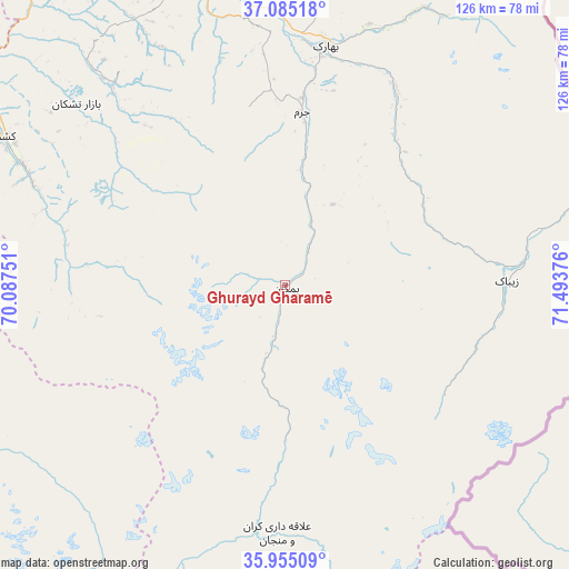 Ghurayd Gharamē on map