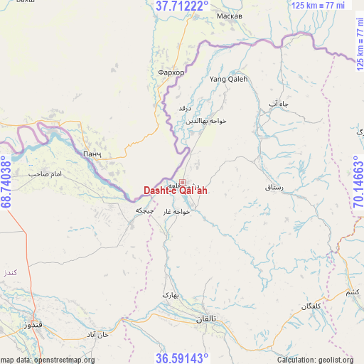 Dasht-e Qal‘ah on map