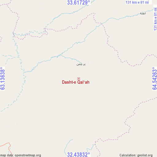 Dasht-e Qal‘ah on map