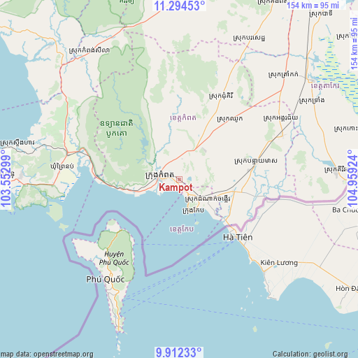 Kampot on map