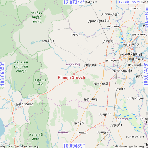 Phnum Sruoch on map