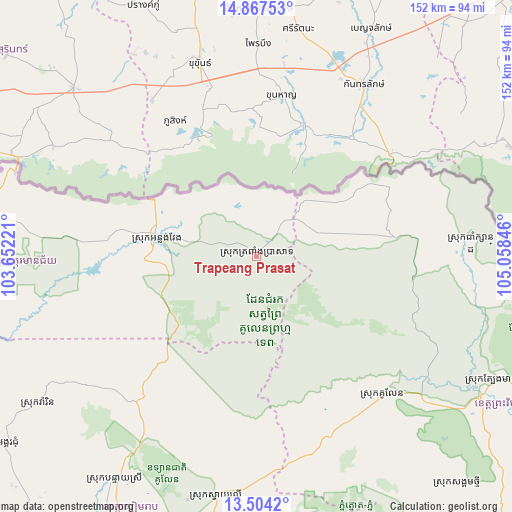 Trapeang Prasat on map