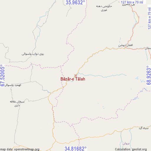 Bāzār-e Tālah on map