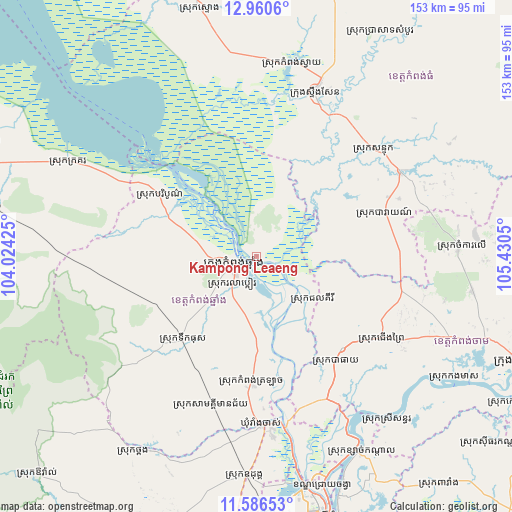 Kampong Leaeng on map