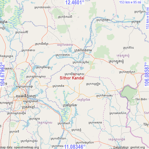 Sithor Kandal on map