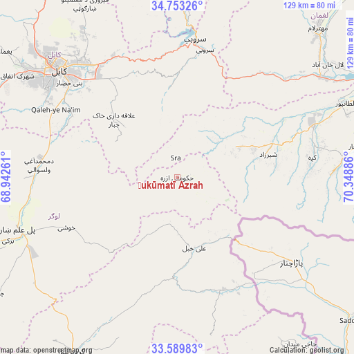 Ḩukūmatī Azrah on map