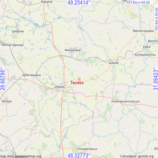 Tanske on map