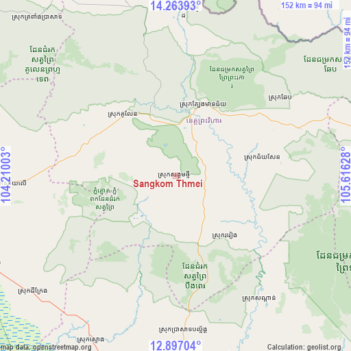 Sangkom Thmei on map