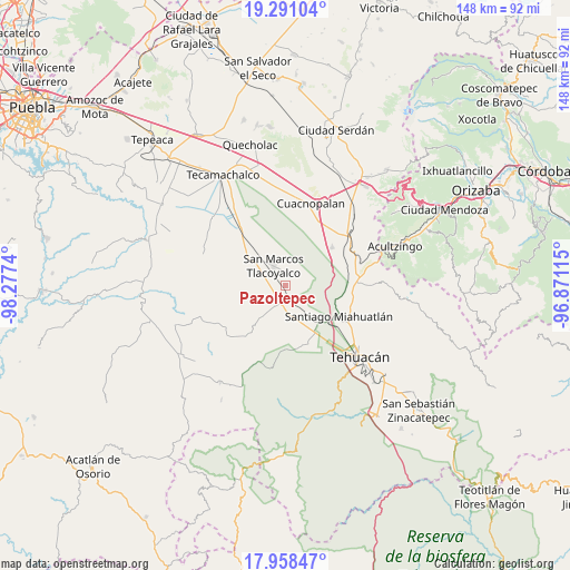 Pazoltepec on map