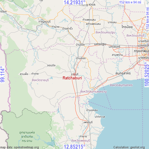 Ratchaburi on map
