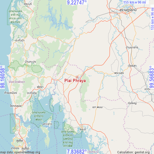 Plai Phraya on map